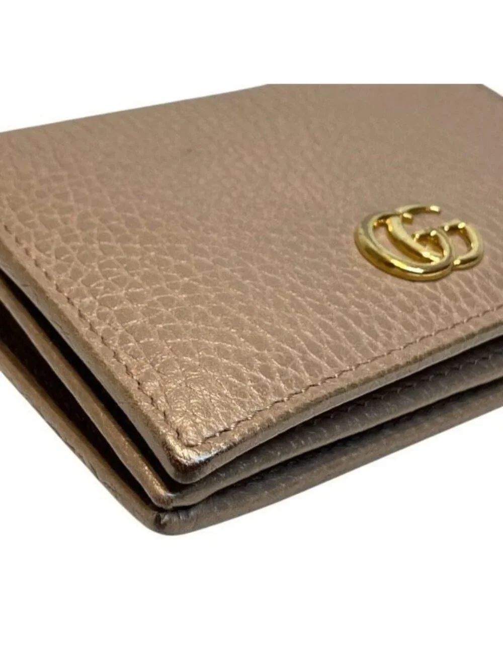 Gucci GG Marmont Beige Leather Bifold Wallet - Picture 7 of 9